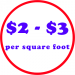 Icon for flooring selling at $2 to $3 per square foot