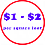 Icon for flooring selling at $1 to $2 per square foot