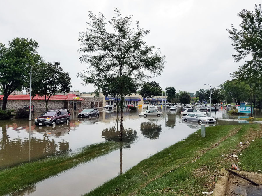 Flooding after a hurricane